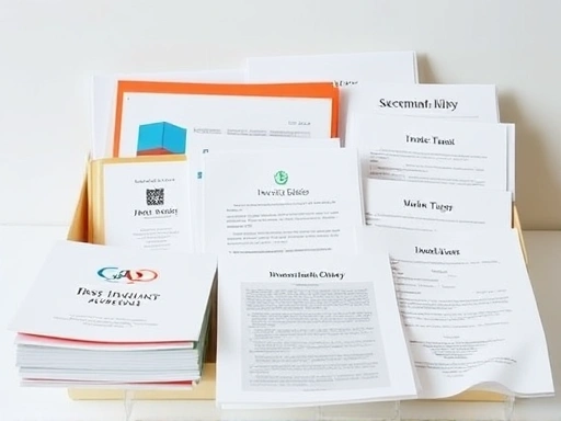 다양한 투자 서류가 깔끔하게 정리된 모습