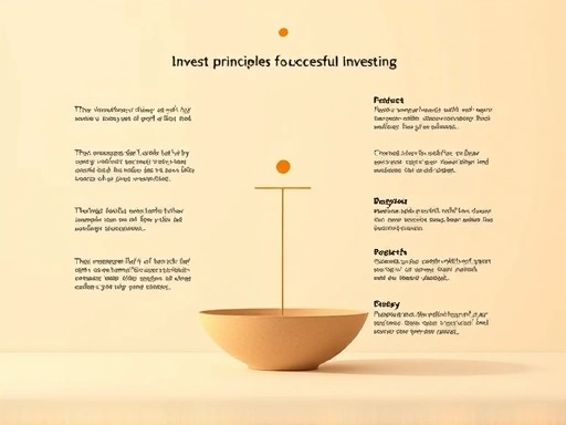 성공적인 투자를 위한 투자 원칙을 시각적으로 표현하는 두 번째 이미지