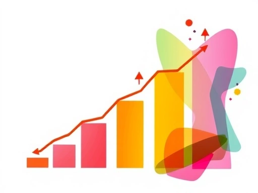 밝은 색상 팔레트와 추상적인 디자인 요소를 사용하여 재정적 성장과 투자 다양성을 상징하며, 투자 목표 설정을 강조하고 데이터 분석 및 포트폴리오 구성을 통해 재정적 성공을 달성하는 과정을 시각적으로 묘사하는 두 번째 이미지