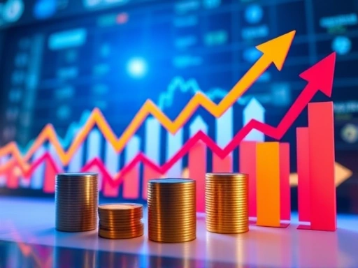 경기 상황별 펀드 투자 전략, 그래프와 화살표를 사용하여 경기 국면의 흐름을 시각적으로 보여주며, 밝은 조명과 생동감 있는 색상으로 투자 기회의 긍정적인 분위기