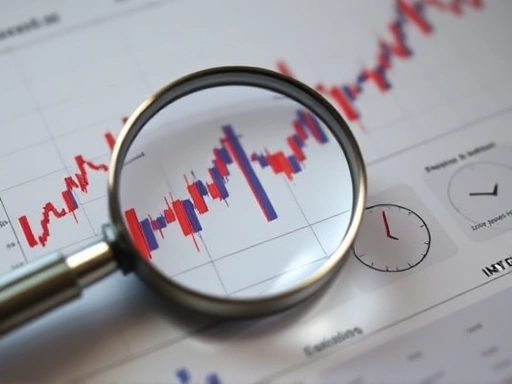 확대된 그래프 디테일을 통해 투자 전략의 중요 지점을 클로즈업하여 보여주며, 분석적인 분위기