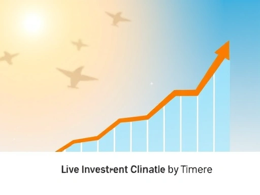 주식 시장에서 섹터별 펀드 그래프가 상승 추세를 보이며, 밝은 햇빛이 비추는 장면