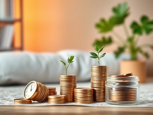 연금 저축 펀드 운용 전략: 분산 투자를 시각적으로 표현하는 이미지