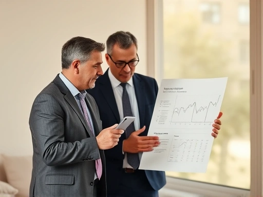 두 명의 투자자가 펀드 투자 전략에 대해 토론하는 장면