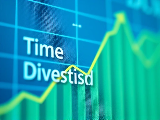 시간 분산 투자를 시각적으로 표현한 그래프를 클로즈업한 이미지