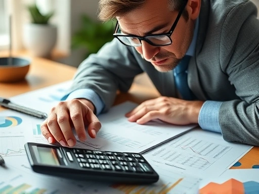 펀드 투자자가 리밸런싱 전략을 검토하는 장면