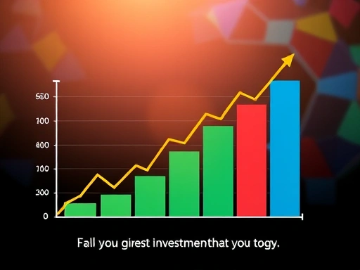 펀드 투자 그래프가 하락세를 보이지만, 밝은 색상과 긍정적 분위기