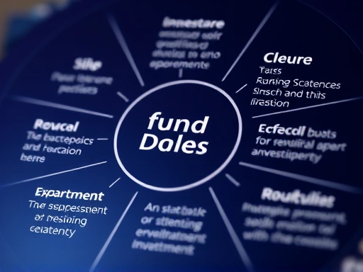 펀드 투자 전략의 핵심 요소를 시각적으로 강조하는 클로즈업 이미지