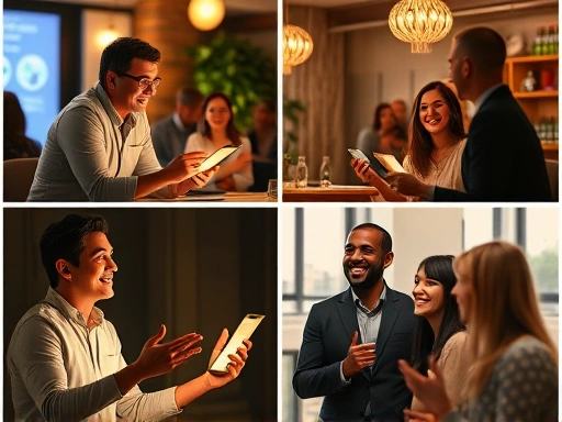 펀드 투자 경험 공유, 밝은 조명과 긍정적 분위기