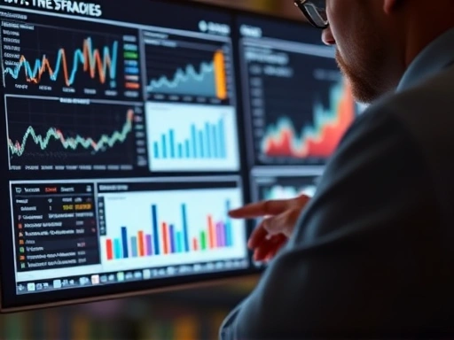 {투자 포트폴리오를 분석하는 투자자의 클로즈업 이미지