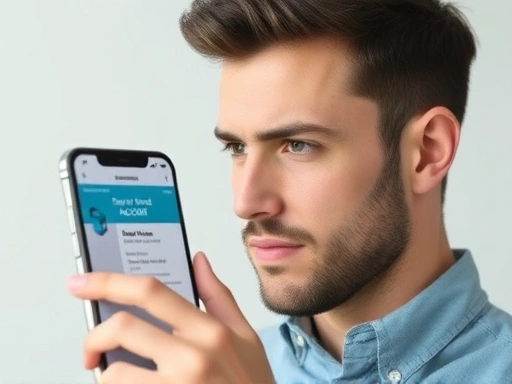 한 남성이 스마트폰 앱을 통해 펀드 계좌를 개설하고 있습니다.