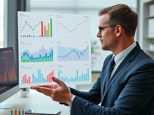 다양한 펀드 차트를 보여주는 분석가의 이미지