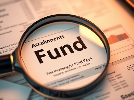 돋보기로 펀드 문서를 확대하는 클로즈업, 재정적 통찰력과 신중한 결정을 나타내는 상세한 정보, 감정적 맥락을 강조하기 위해 따뜻하고 차분한 조명을 사용한 분석적인 촬영 스타일