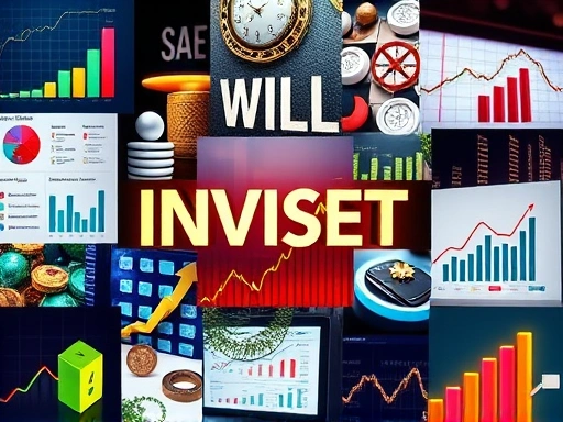 다양한 투자 도구를 보여주는 콜라주 스타일 이미지