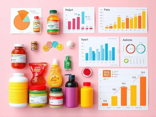 다양한 코모디티 상품과 그래프, 밝은 색상 팔레트와 통계 차트로 정보 접근성을 높인 첫 번째 이미지