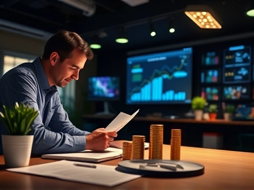 세부 분석과 전문적인 조명을 사용하여 펀드 투자 학습의 중요한 요소를 보여줍니다.