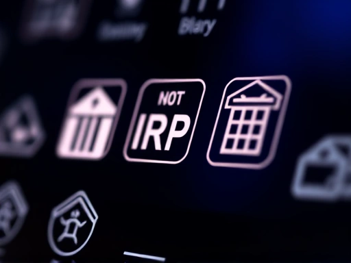 세련된 디자인의 IRP와 연금저축 관련 아이콘들이 클로즈업되어 있습니다.