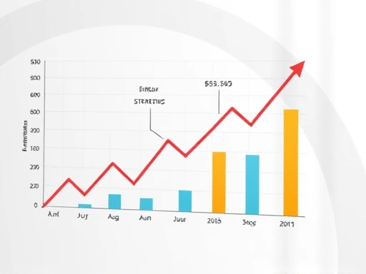 다채로운 색상의 그래프가 투자 전략을 나타내며, 부드러운 조명이 전문성을 더하는 첫 번째 이미지