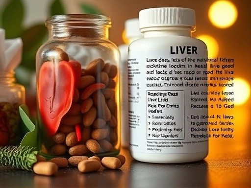 간 건강에 좋은 영양제를 클로즈업하여 보여주는 이미지