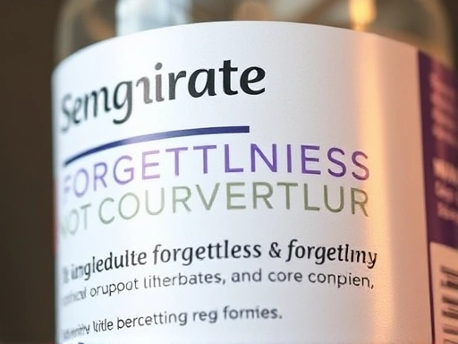 건망증 개선 보충제의 클로즈업 이미지