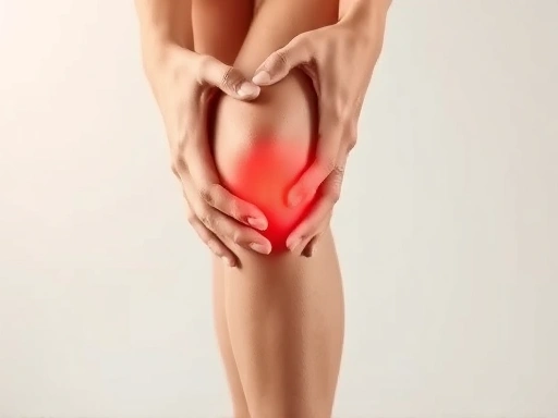 무릎 관절을 부드럽게 감싸는 모습