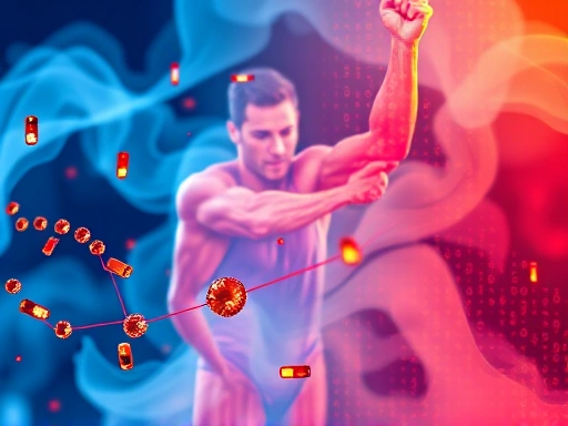 운동 후 지친 근육을 달래주는 아미노산 보충제의 활기찬 모습