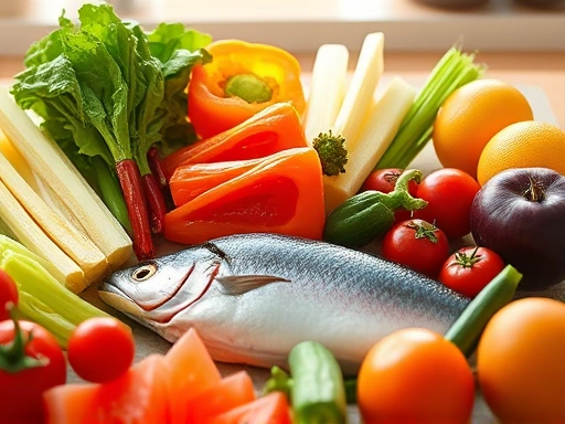 당뇨 환자의 망막 건강을 위한 식단 관리와 영양소 섭취를 보여주는 이미지