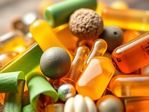 당뇨망막병증 예방을 위한 루테인, 오메가-3, 비타민 등 필수 영양소를 클로즈업한 이미지