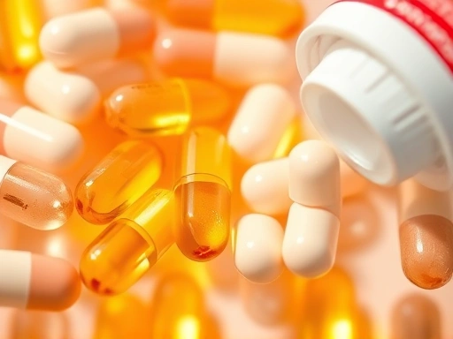 {소화 효소 보충제가 클로즈업된 이미지