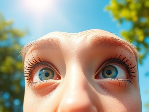 밝고 선명한 눈을 강조하는 이미지
