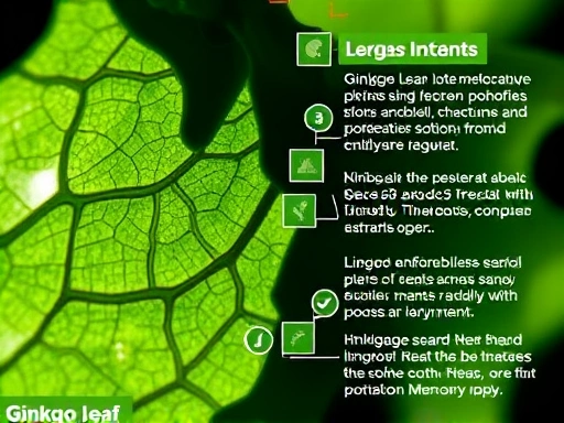 현미경으로 본 은행잎 추출물 성분 이미지