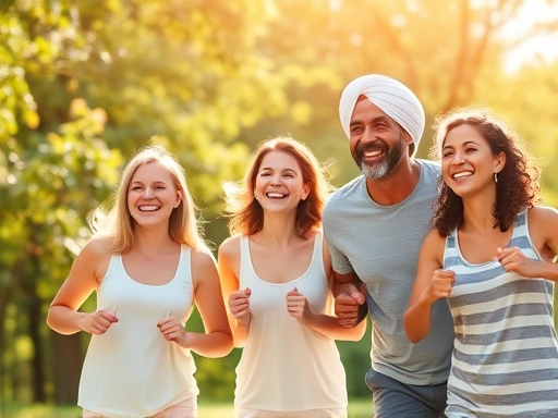 밝고 희망찬 분위기