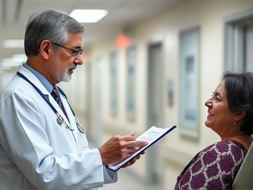 의사가 환자에게 면역력 회복을 위한 맞춤형 건강 관리법을 설명하는 모습