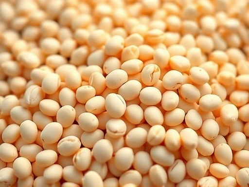접사 렌즈로 촬영한 흰 강낭콩 알갱이 이미지
