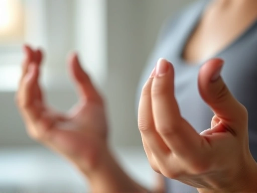 시간 관리 스트레스 해소에 도움이 되는 명상, 깊은 호흡, 또는 평온한 휴식을 취하는 사람의 클로즈업.