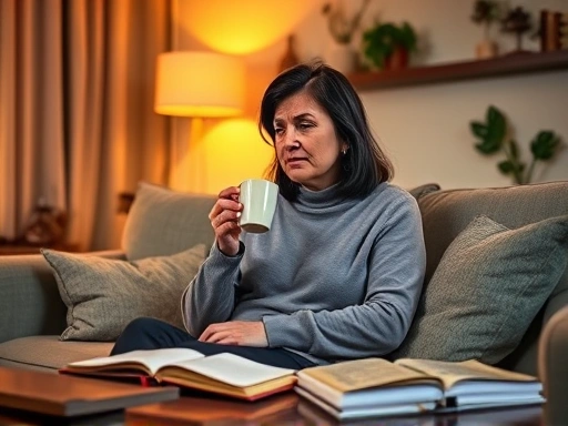 따뜻한 조명 아래, 차분한 분위기