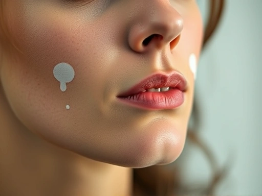 차분한 표정으로 깊이 숨을 들이쉬는 사람의 클로즈업.