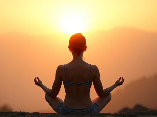 A person meditating peacefully, letting go of past regrets and embracing the present moment with serenity and self-compassion.