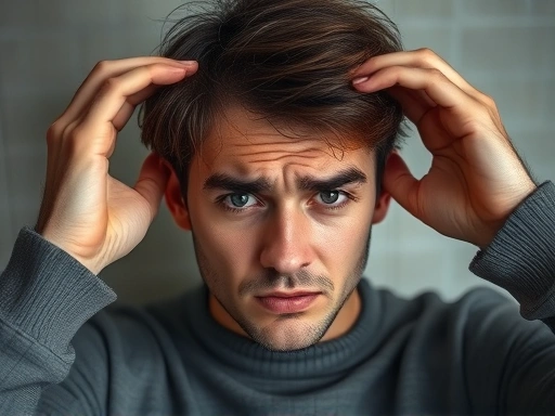 A person showing signs of distress, highlighting the urgency of mental health emergencies and the need for immediate help.
