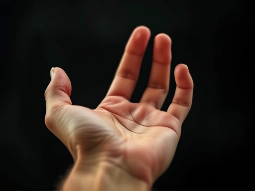 Close-up of a hand reaching out for help, symbolizing the struggle against despair and the need for support.