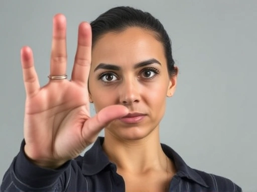 A person confidently saying 