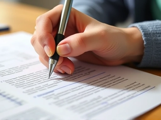 Close-up of a hand writing notes about instances of workplace bullying, emphasizing documentation and evidence gathering.