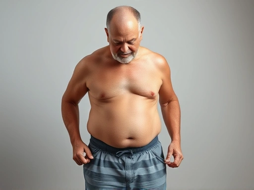 간 질환을 앓고 있는 사람이 식단 조절과 운동을 통해 건강하게 체중을 관리하고 있는 모습