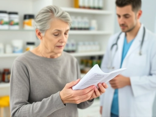 갑상선 질환자가 다이어트 보조제를 고르며 성분표를 꼼꼼히 확인하는 모습