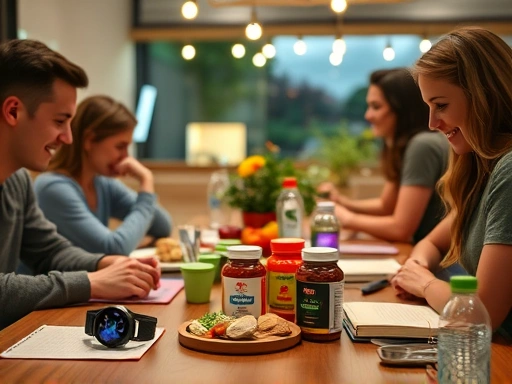 다이어트 보조제와 함께 건강한 식단과 운동을 병행하며 성공적인 체중 감량을 이룬 사람들의 활기찬 모습