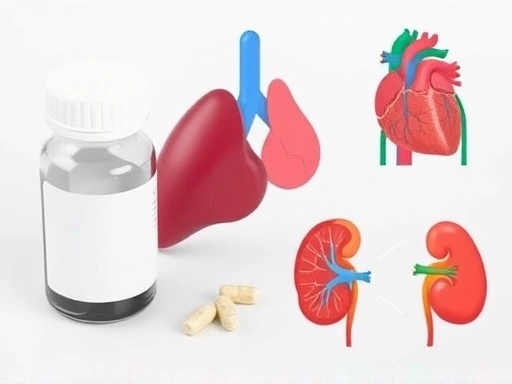 간, 심장, 신장 등 주요 장기가 스트레스를 받는 듯한 그래픽 이미지