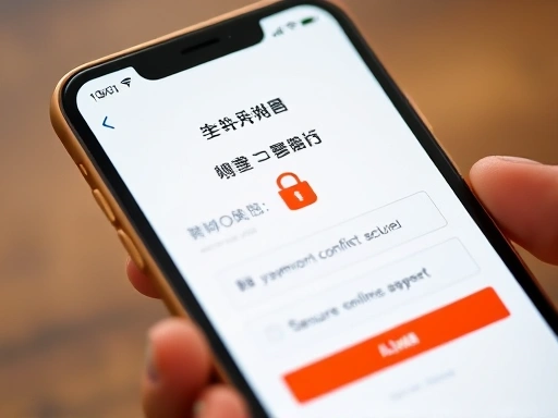 A close-up shot of a smartphone screen displaying the Joonggonara app, specifically showing a payment confirmation page with a lock icon, emphasizing secure online payment.