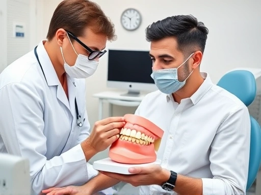 환자가 치과 상담을 받는 모습