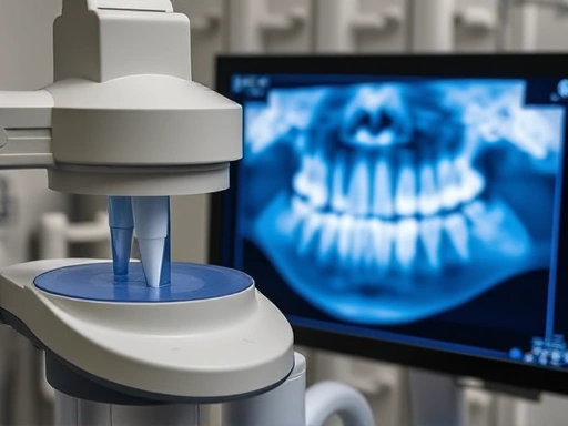 치과용 엑스레이(X-ray) 장비가 클로즈업된 모습