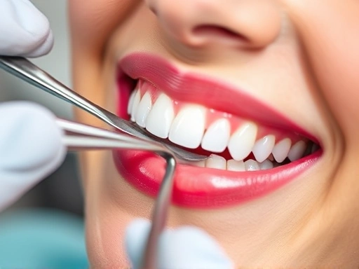 치과에서 치아를 꼼꼼하게 스케일링하는 모습